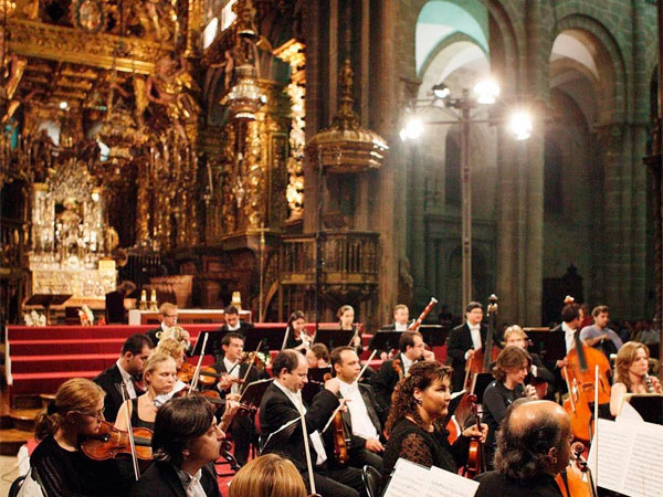 Concierto de la Real Filharmonía de Galicia con motivo del 800 Aniversario de la Catedral de Santiago.